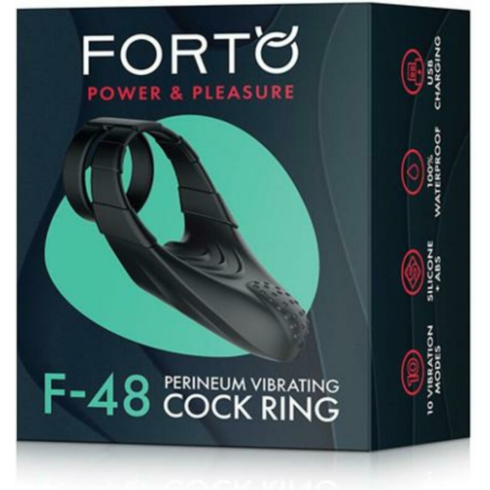 Forto F-48 Perineum Double C-ring - Black - Image 1