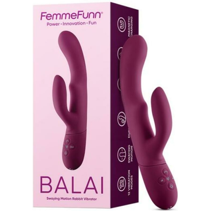 Femmefunn Balai Dual Stimulator Dark Fuchsia - Image 1