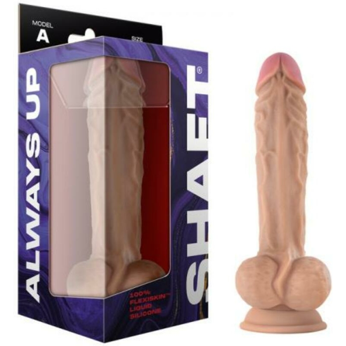 Shaft Model A Liquid Silicone 10.5 In. Dildo With Balls Pine - Image 1