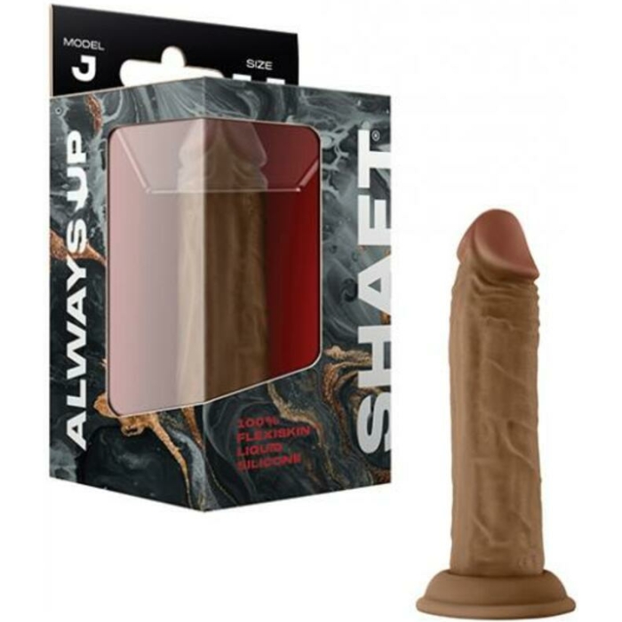 Shaft Model J Flexskin Liquid Silicone 5.5" Dong - Oak - Image 1