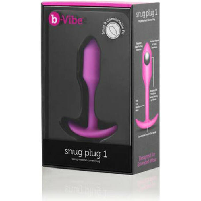 b-Vibe Weighted Snug Plug 1 - 55 g Fuchsia - Image 1