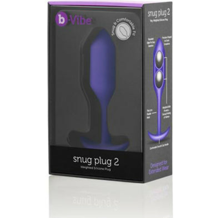 b-Vibe Weighted Snug Plug 2 - 114 g Purple - Image 1