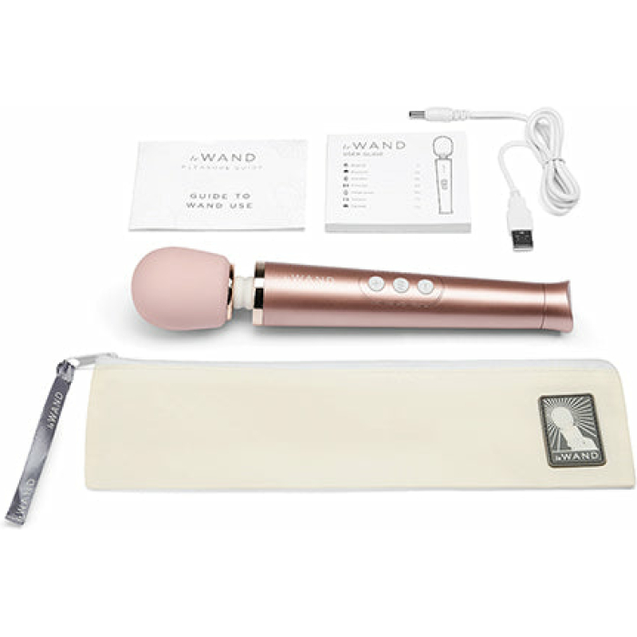 Le Wand Petite Rechargeable Vibrating Massager - Rose Gold - Image 1