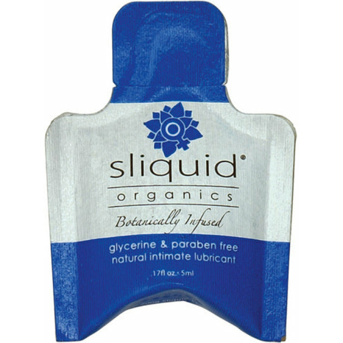 Sliquid organics natural intimate lubricant - .17 oz pillow - Image 1