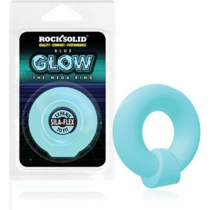 Rock Solid Sila-flex Glow-in-the-dark Mega Ring Blue - Image 1
