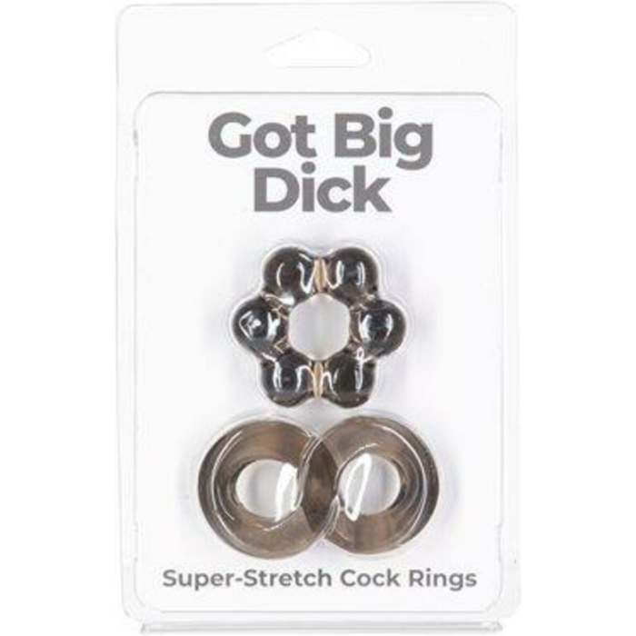 Got Big Dick Cockring 2-pack Smoke - Image 1