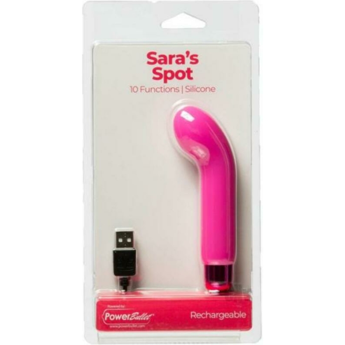 Sara's Spot Rechargeable Bullet With Removable G-spot Sleeve Pink - Image 1