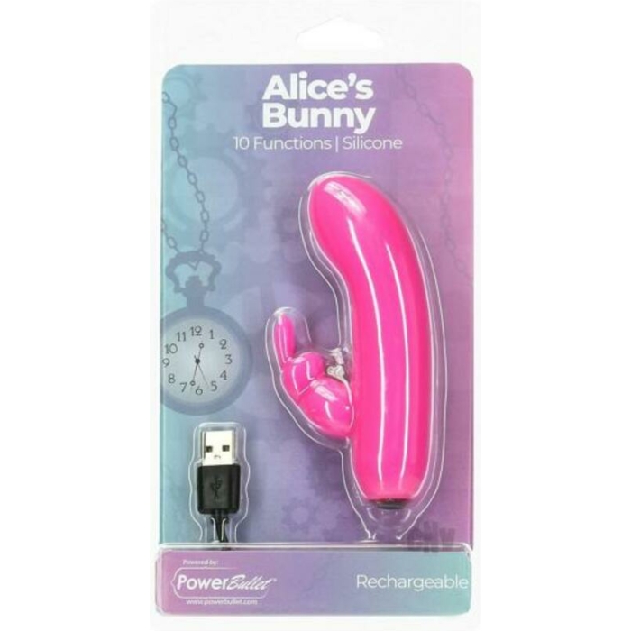 Alices Bunny Rechargeable Bullet With Removable Rabbit Sleeve Pink - Image 1
