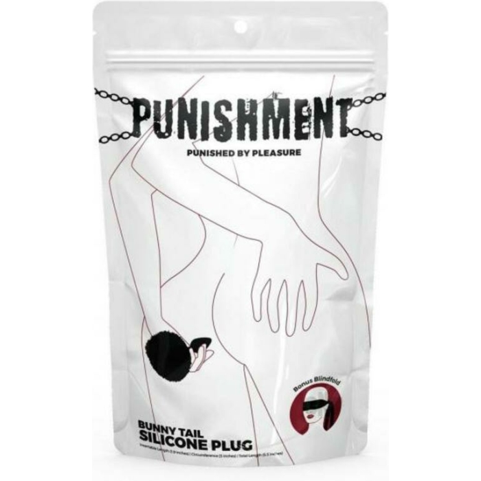 Punishment Bunny Tail Plug Black - Image 1