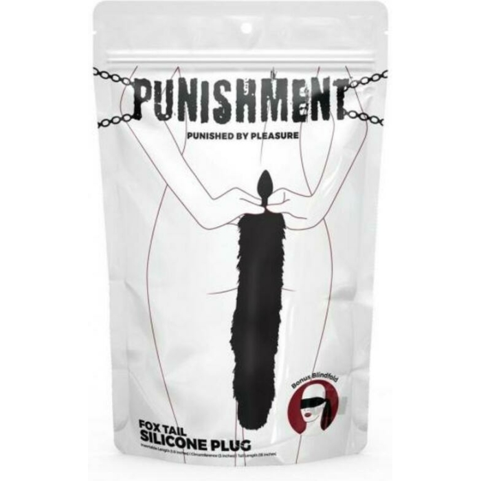Punishment Fox Tail Butt Plug - Black - Image 1