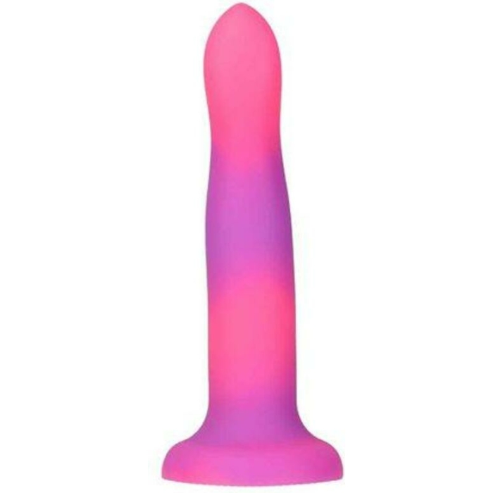 Rave Addiction 8in Glow In The Dark Dildo Pink/purple - Image 1