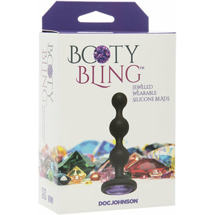 Booty Bling Wearable Silicone Beads - Purple - Image 1