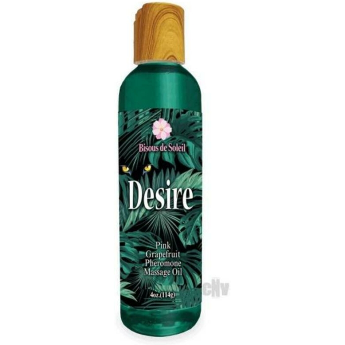 Desire Pheromone Massage Oil Pink Grapefruit 4 Oz. - Image 1