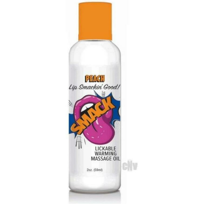 Smack Massage Oil Peach 2oz - Image 1