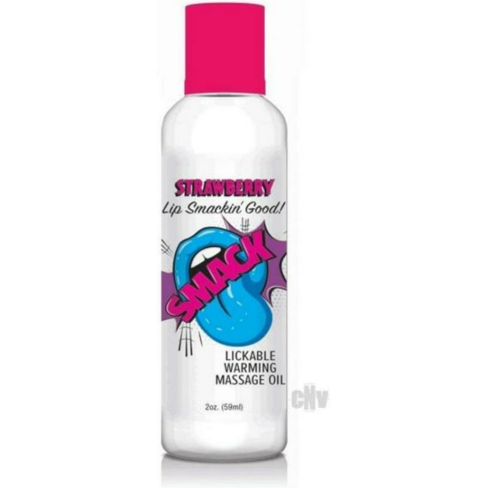 Smack Massage Oil Strawberry 2oz - Image 1