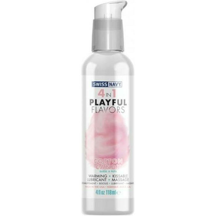 Swiss Navy 4 In 1 Playful Flavors Cotton Candy 4oz - Image 1