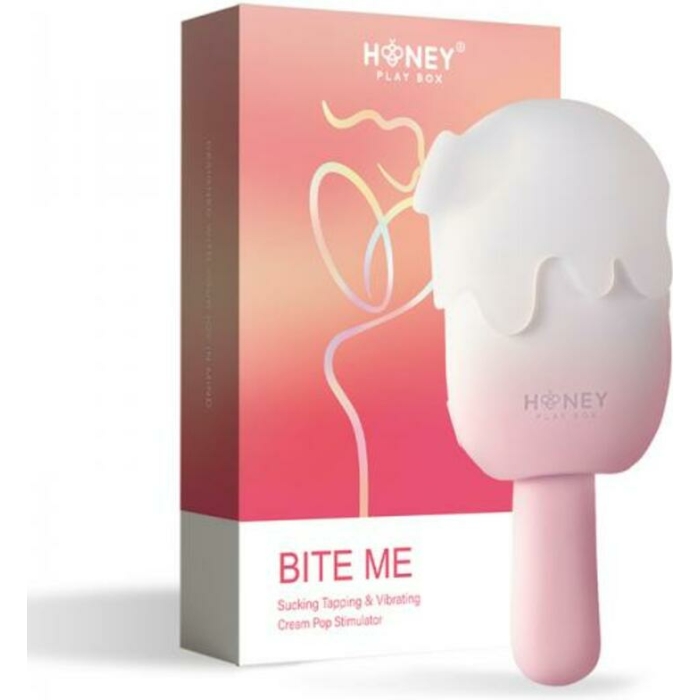 Honey Play Box Bite Me Sucking Tapping & Vibrating Cream Pop Stimulator - Image 1