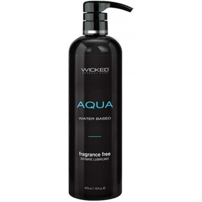 Wicked Sensual Care Aqua Waterbased Lubricant - 16 Oz Fragrance Free - Image 1