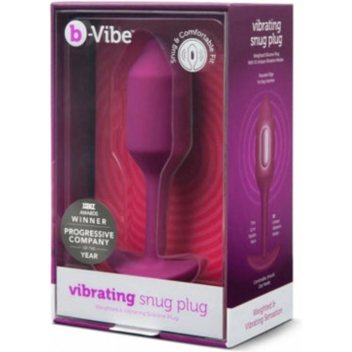 b-Vibe Vibrating Weighted Snug Plug M - 112 g Rose - Image 1