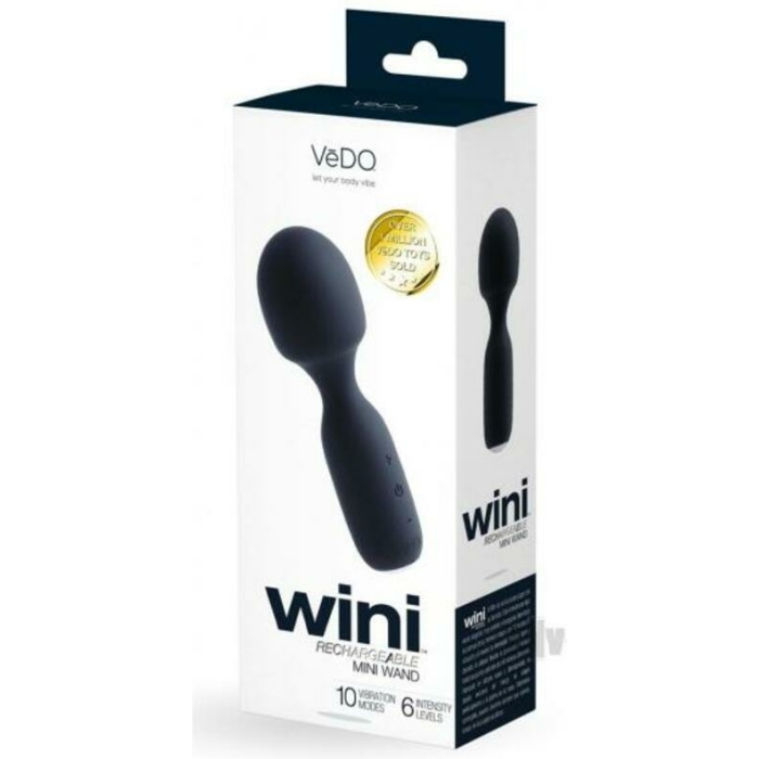 Vedo Wini Rechargeable Mini Wand Just Black - Image 1