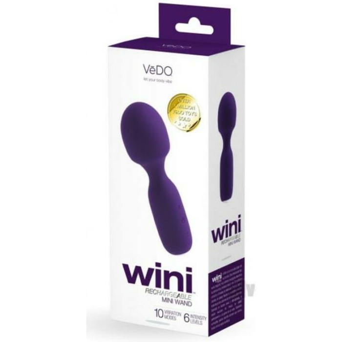 Vedo Wini Rechargeable Mini Wand Deep Purple - Image 2