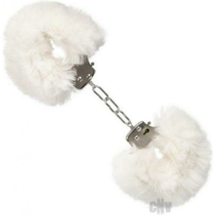 Ultra Fluffy Furry Cuffs White - Image 1