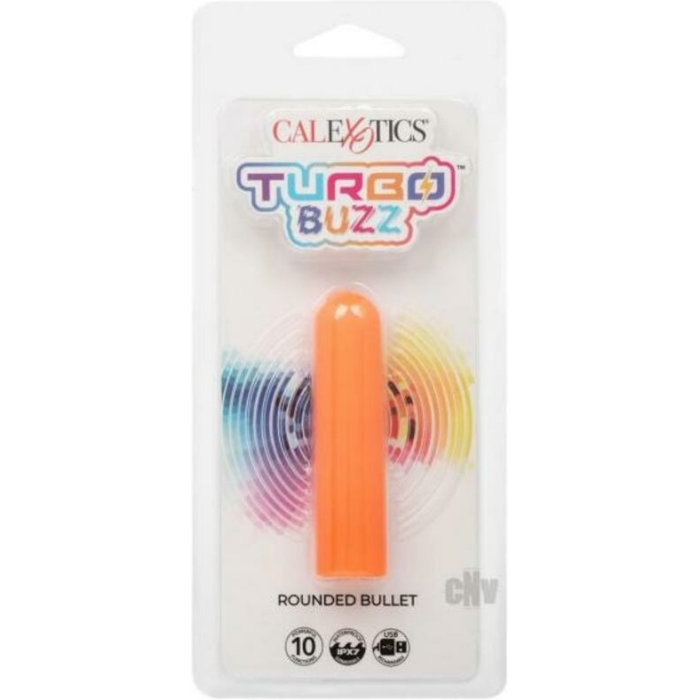 Turbo Buzz Rounded Bullet Stimulator - Orange - Image 1