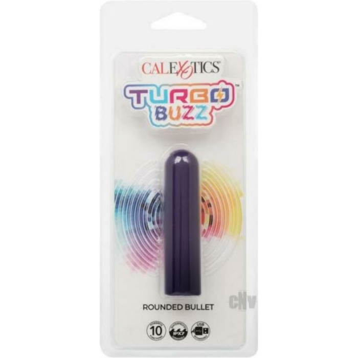 Turbo Buzz Rounded Bullet Stimulator - Purple - Image 1