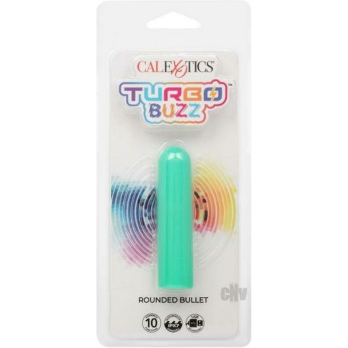 Turbo Buzz Rounded Bullet Stimulator - Green - Image 1