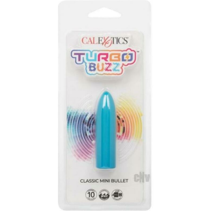 Turbo Buzz Classic Mini Bullet Stimulator - Blue - Image 1