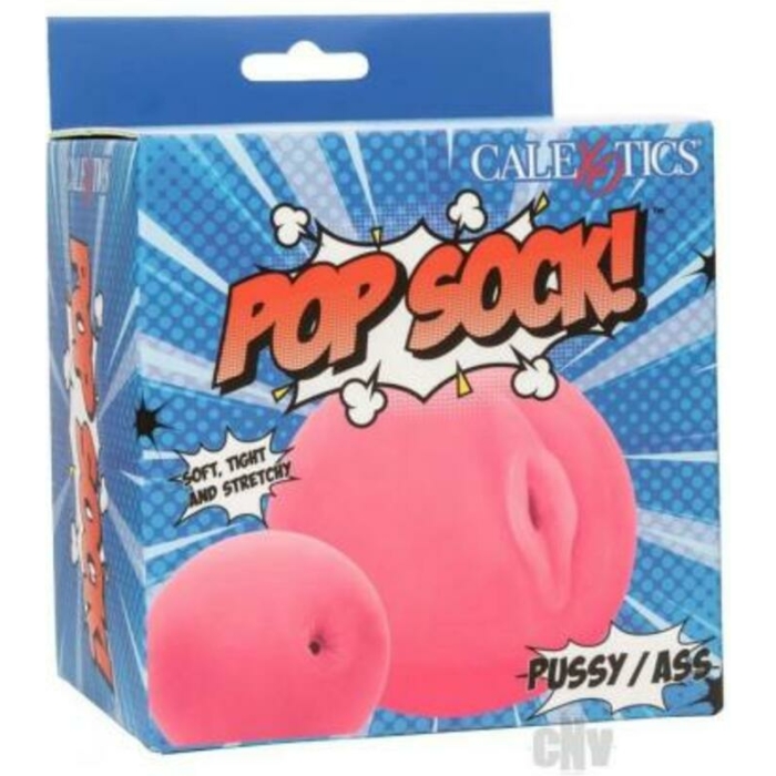 Pop Sock! Pussy & Ass Ball Masturbator - Pink - Image 1