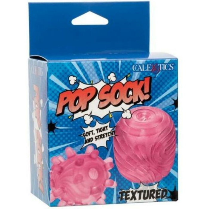 Pop Sock Textured Masturbator - Pink - Image 1