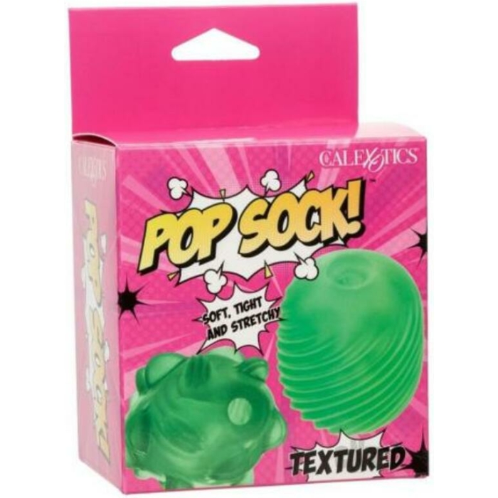 Pop Sock Textured Masturbator - Green - Image 1