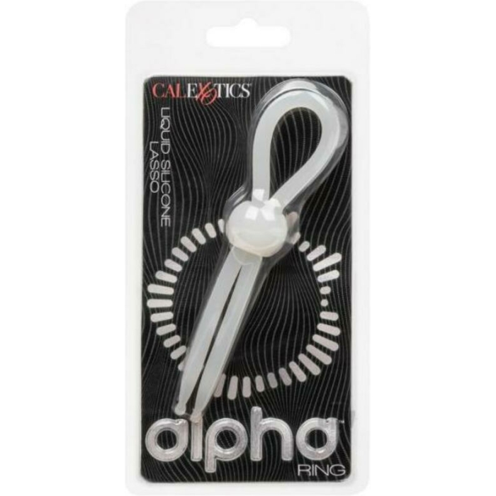Alpha Liquid Silicone Lasso Cock Ring - Natural - Image 1