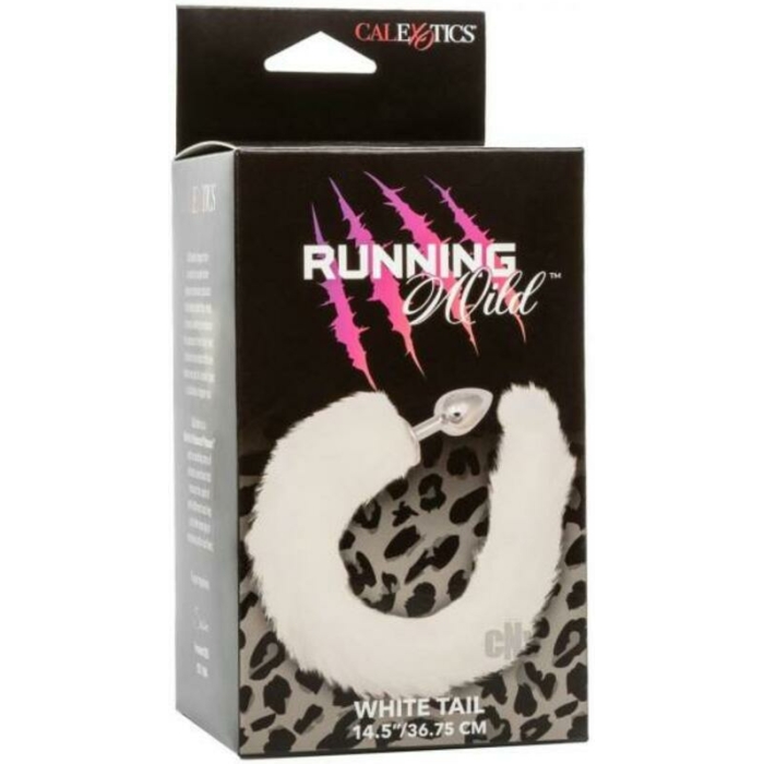 Running Wild White Tail Metallic Anal Probe - Image 1