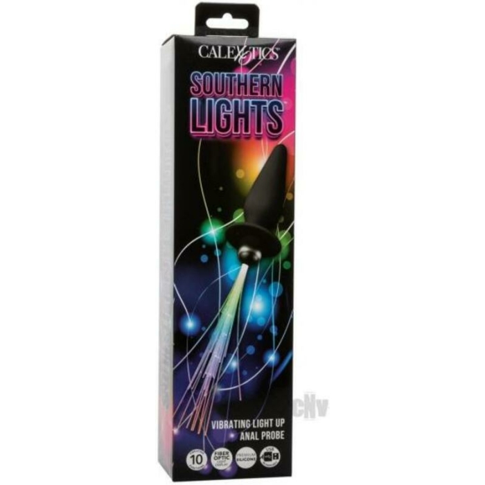 Southern Lights Rechargeable Vibrating Light Up Anal Probe - Black - Image 1