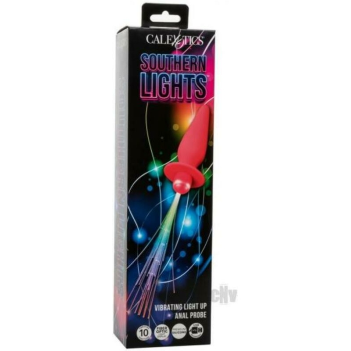 Southern Lights Rechargeable Vibrating Light Up Anal Probe - Pink - Image 1