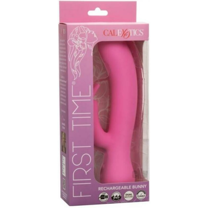 First Time Rechargeable Rabbit Vibrator - Pink - Image 1