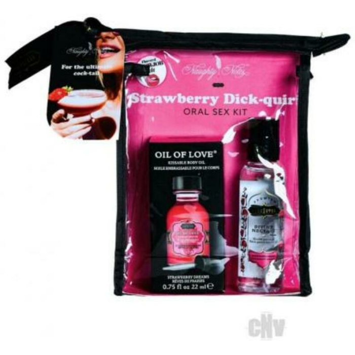 Kama Sutra Strawberry Dick-quiri Flavored Oral Sex Kit - Image 1