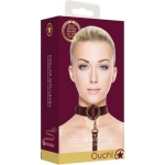 Ouch Halo Collar With Leash Burgundy - Image 2