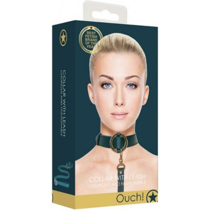 Ouch Halo Collar With Leash Green - Image 2