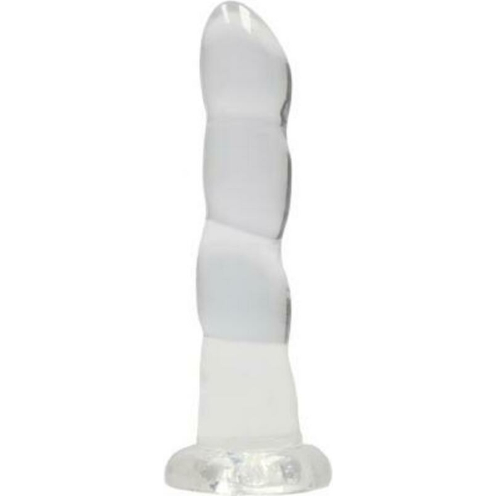 Realrock Non Realistic Dildo W Suction Cup 7in Transparent - Image 1