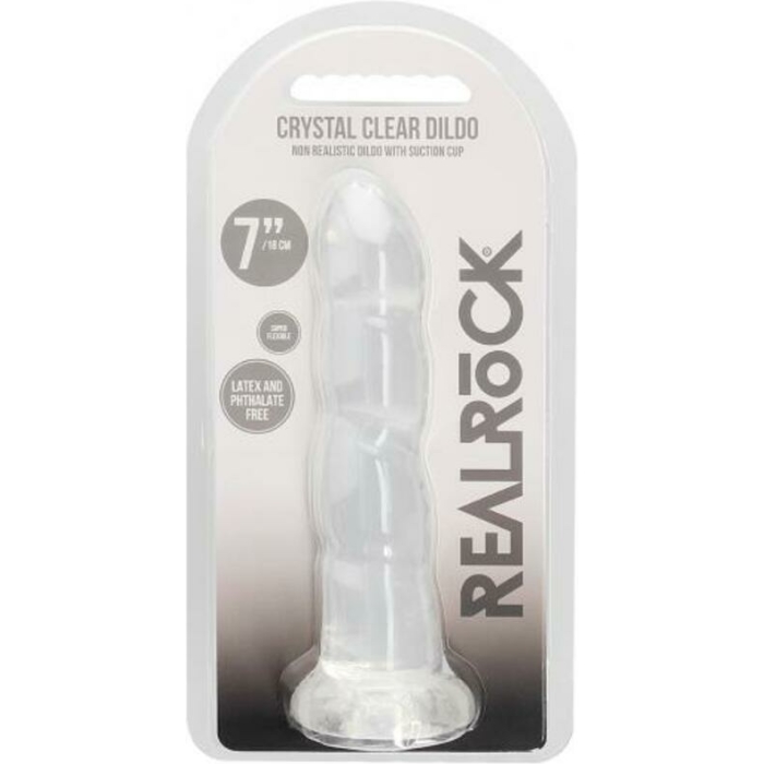 Realrock Non Realistic Dildo W Suction Cup 7in Transparent - Image 2