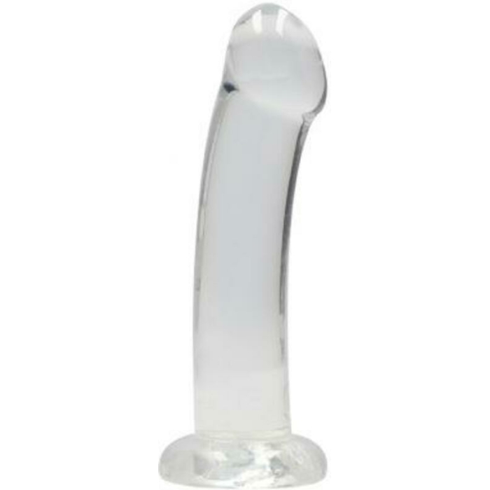 Realrock Non Realistic Dildo W Suction Cup 6.7in Transparent - Image 1