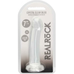 Realrock Non Realistic Dildo W Suction Cup 6.7in Transparent - Image 2