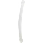 Shots Realrock Crystal Clear 17" Double Dildo - Transparent