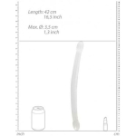 Shots Realrock Crystal Clear 17" Double Dildo - Transparent - Image 3