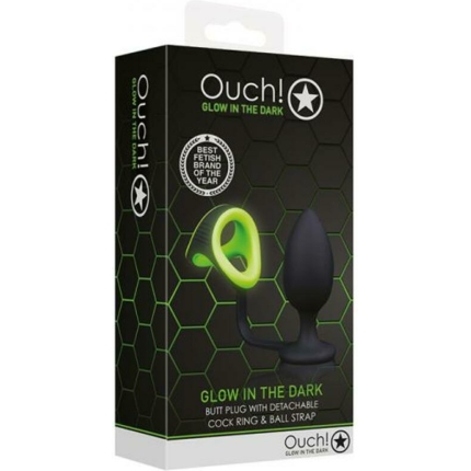 Ouch Butt Plug Cockring Ballstrap Gitd