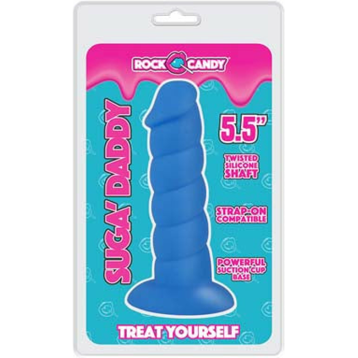 Rock Candy Suga Daddy 5.5 Silicone Dildo - Blue - Image 1