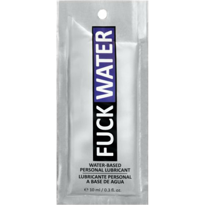 F*ck Water Water Based Lubriicant Pillow Packs .3oz 100pcs - Image 1